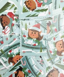 2022 Holiday Elves Forever Stamps 100 pcs